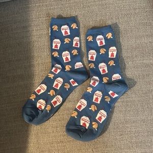 HOT SOX fortune cookie Chinese food crew socks